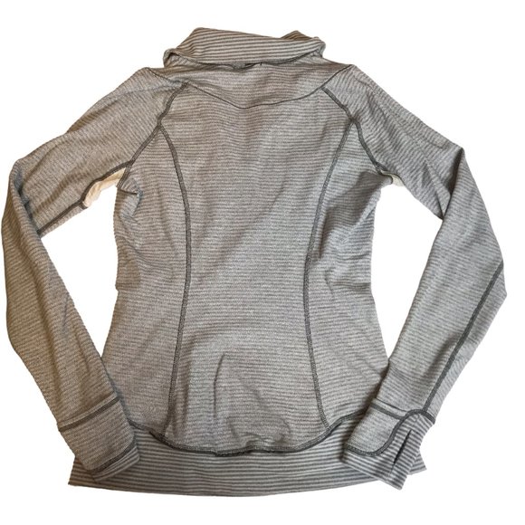 Lululemon Rulu Tonka Stripe Gray Pullover Fast Track, Size Women's 6. - Picture 12 of 14